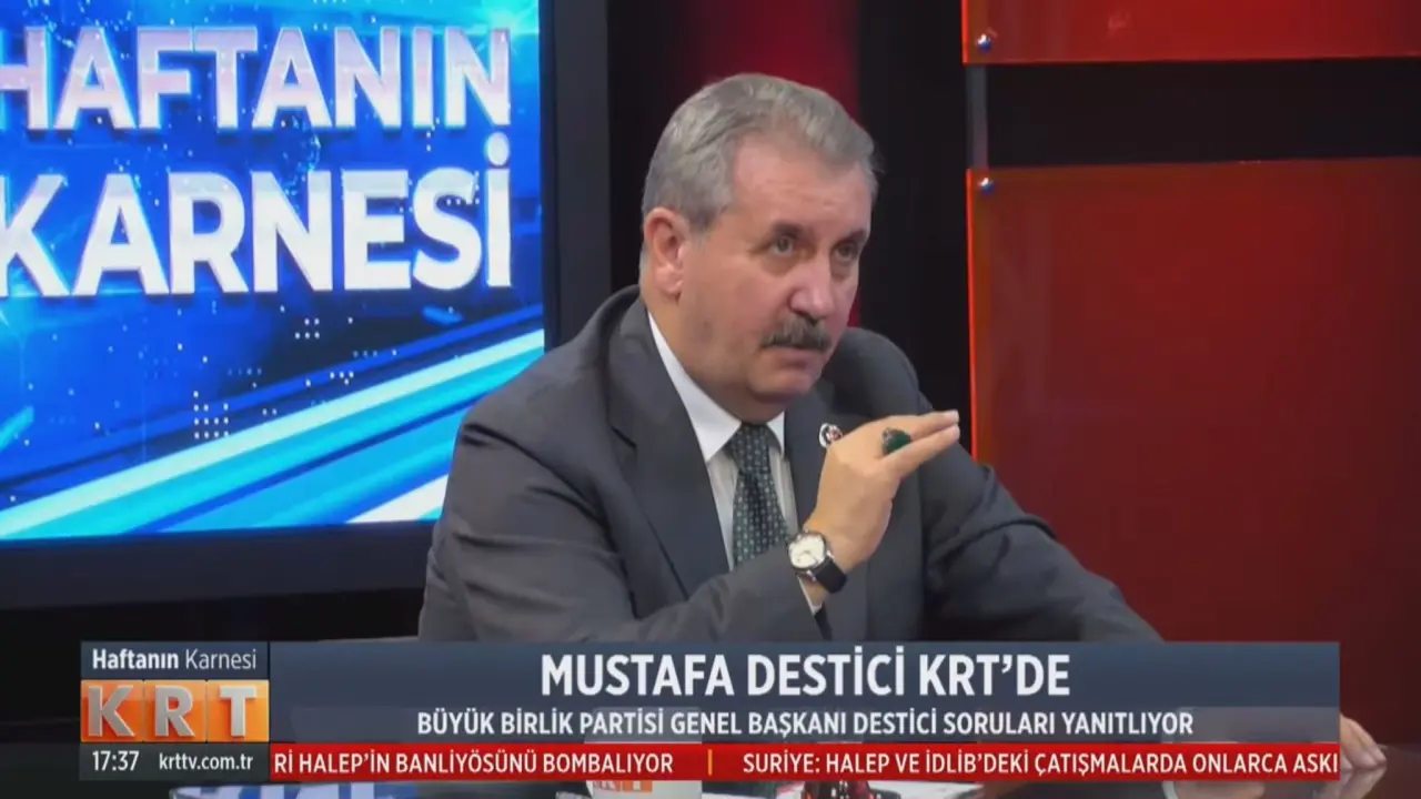 GENEL BAŞKANIMIZ SAYIN MUSTAFA DESTİCİ, KRT ‘HAFTANIN KARNESİ’ PROGRAMINA KONUK OLDU
