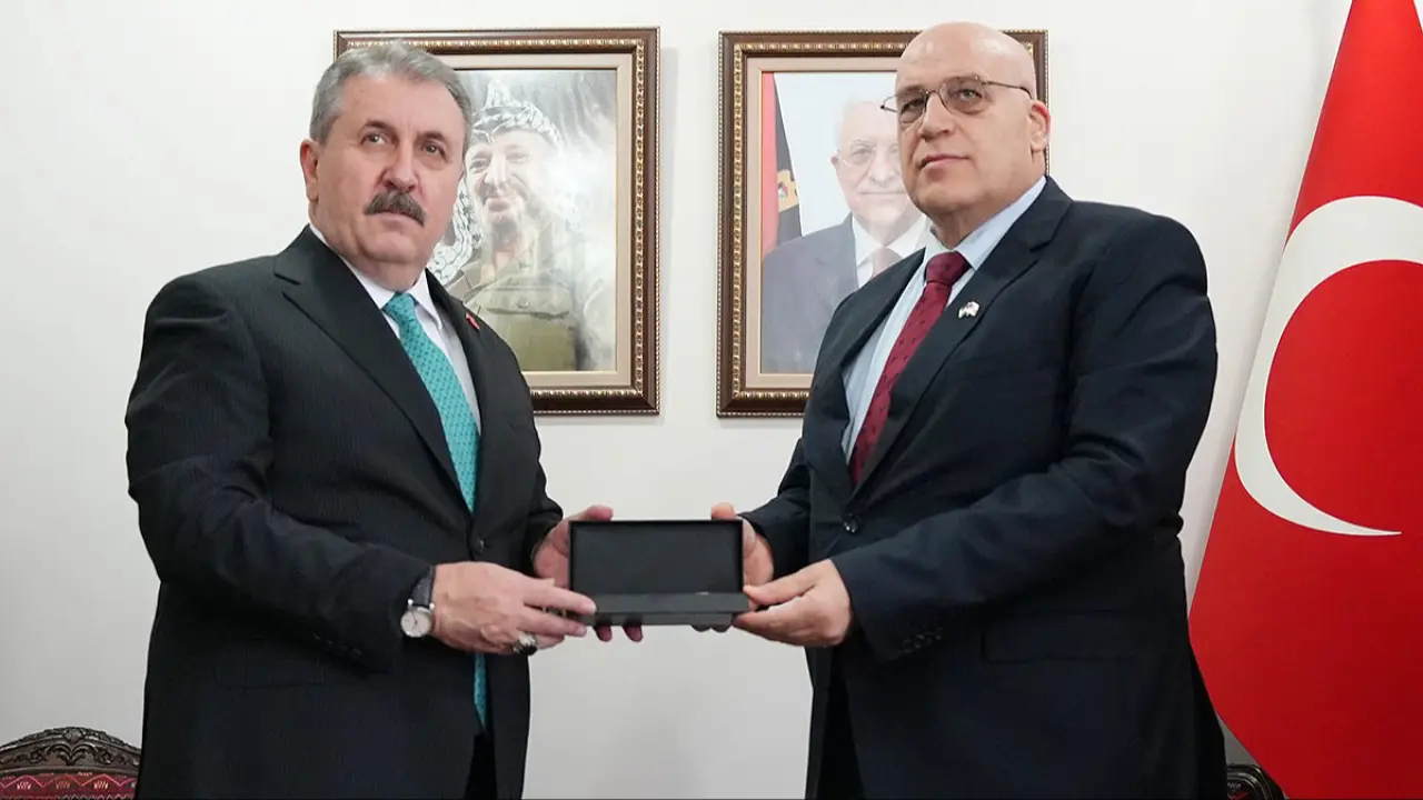 Genel Başkanımız Sayın Destici'den Filistin'in yeni Ankara Büyükelçisi Sayın Jaish'e ziyaret