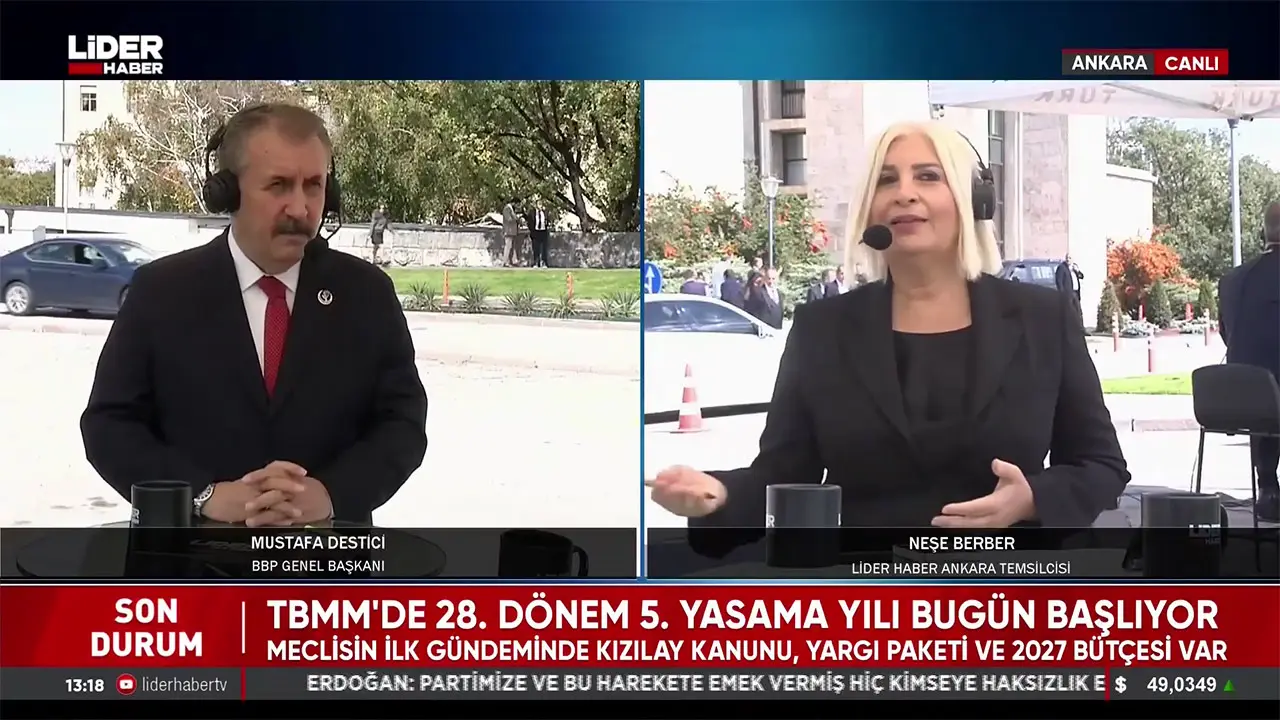 Sayın Destici, Lider Haber canlı yayınına katıldı