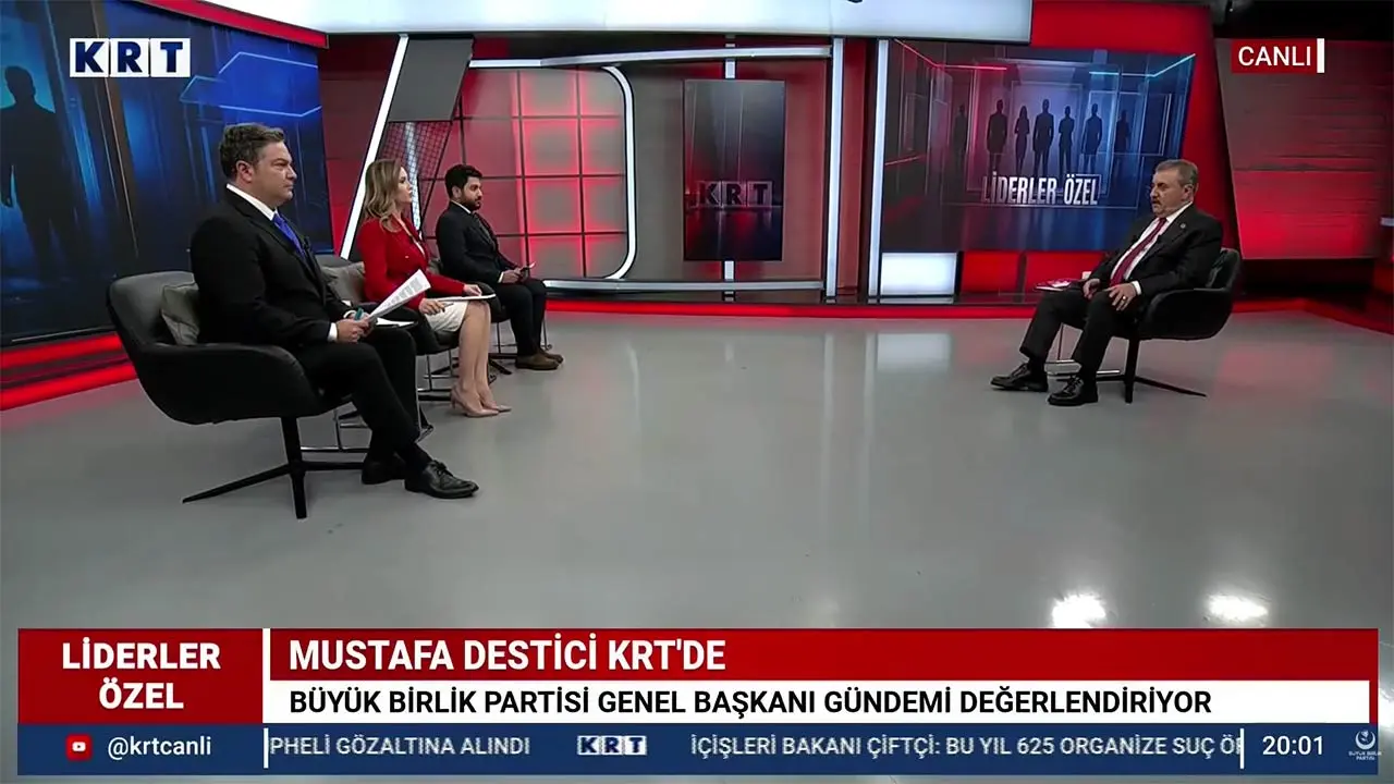 Sayın Destici, KRT’de “Liderler Özel” programına katıldı